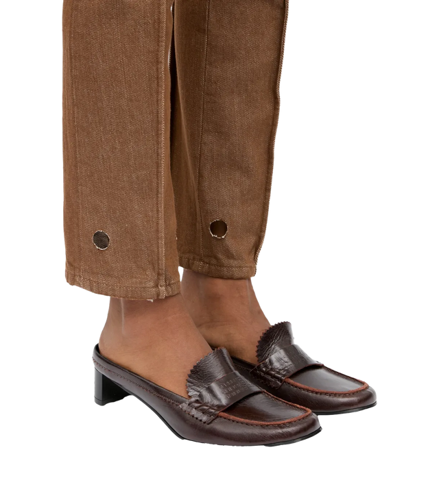 Swing Toe Penny Slipper aus Leder
