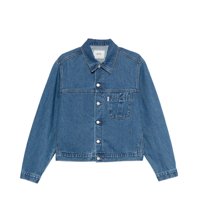 Jeansjacke mit Klappentaschen