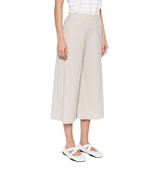 Beige Wide-Leg Hose