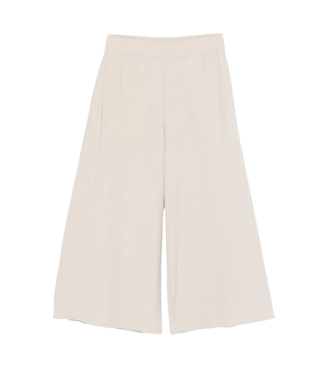 Beige Wide-Leg Hose