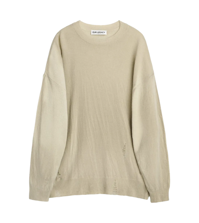 Distressed Merino-Wollpullover