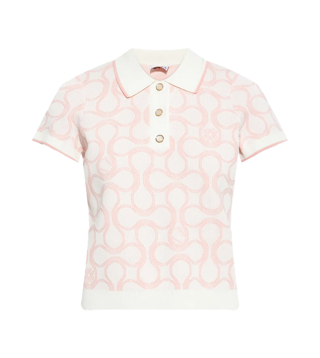 Optic Drop Gemustertes Poloshirt