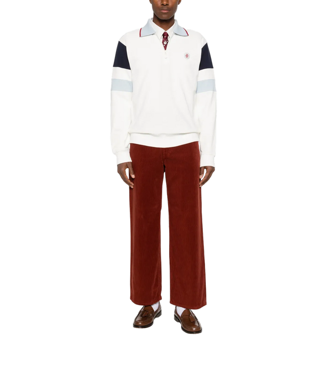 Langarm-Poloshirt mit Stickerei
