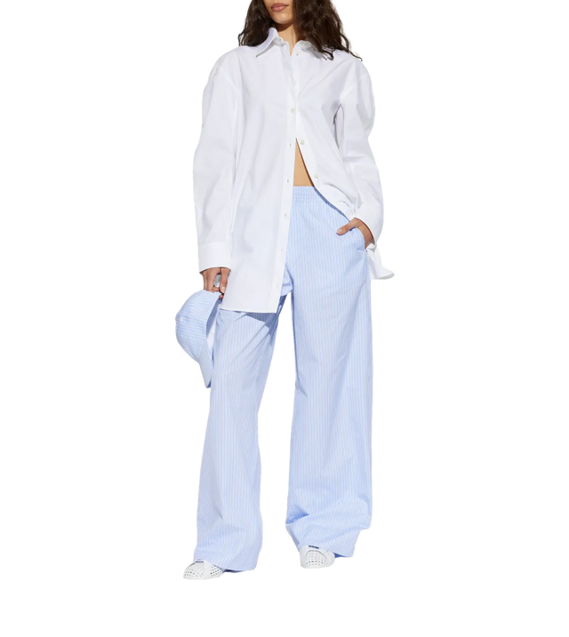Gestreifte Wide-Leg-Hose
