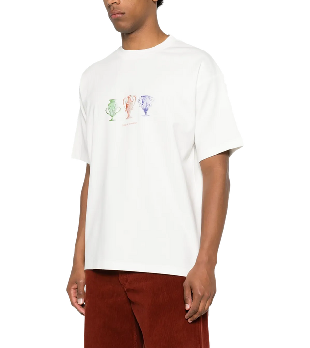 Drôle Signature T-Shirt mit Rippkragen