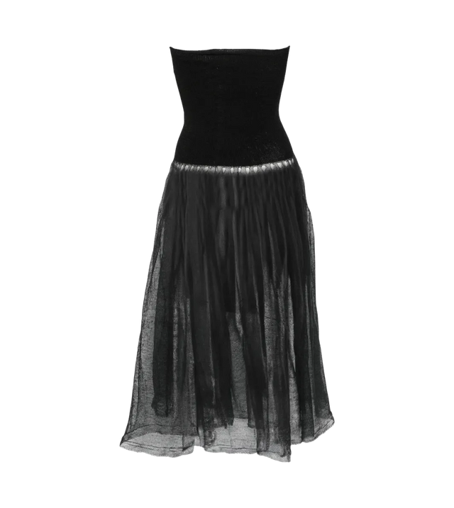Melo trägerloses Midi-Kleid aus feinem Strick