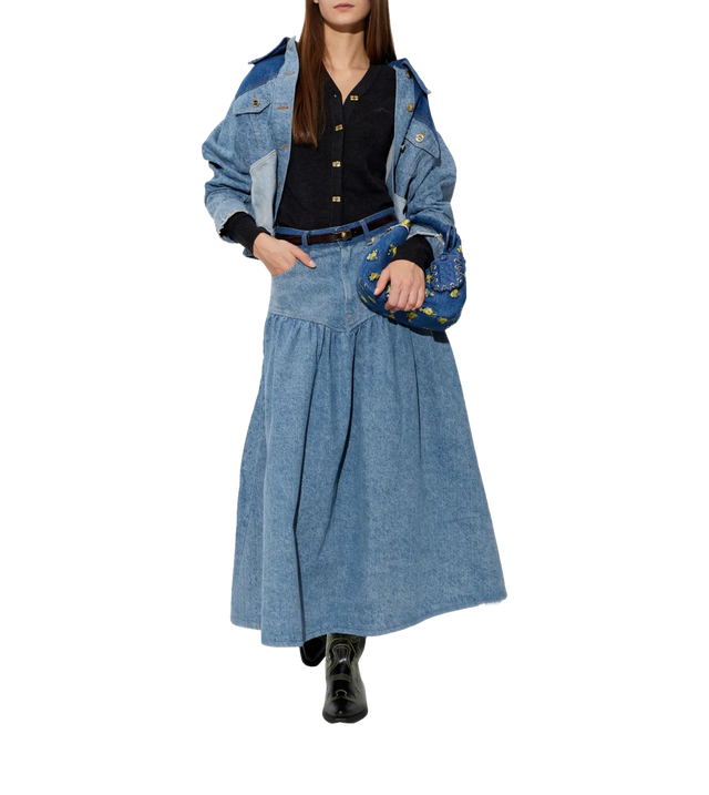 Denim Jacke im Vintage-Look mit Distressed-Details