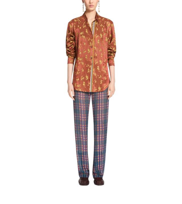 Jacquard-Hemd mit Blumenmuster