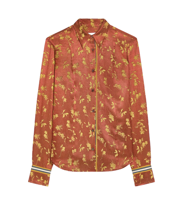 Jacquard-Hemd mit Blumenmuster