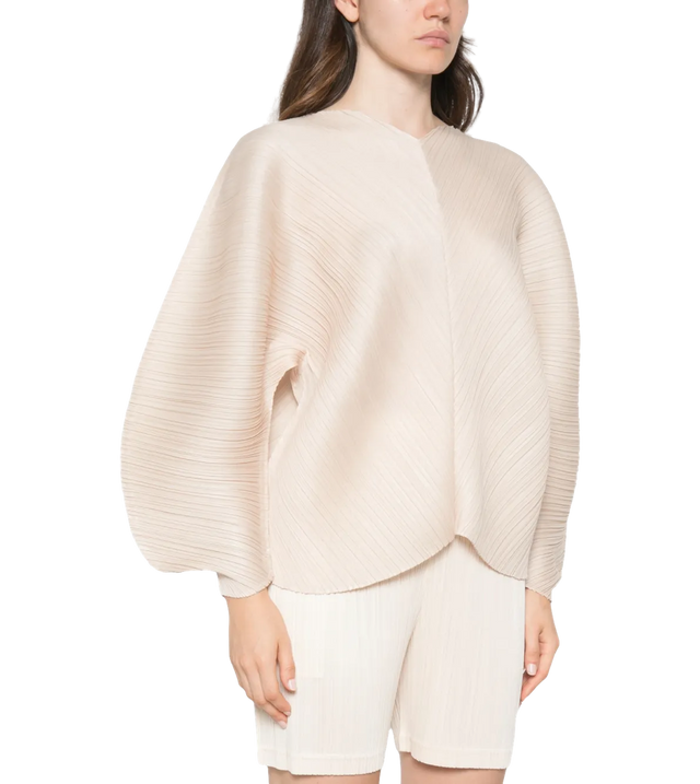 Bluse mit Ballonärmeln und Falten