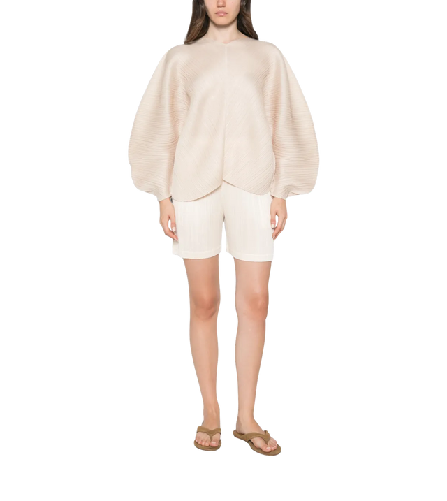 Bluse mit Ballonärmeln und Falten