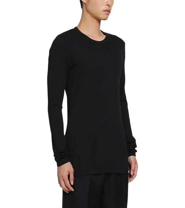 Langarmshirt aus geripptem Jersey