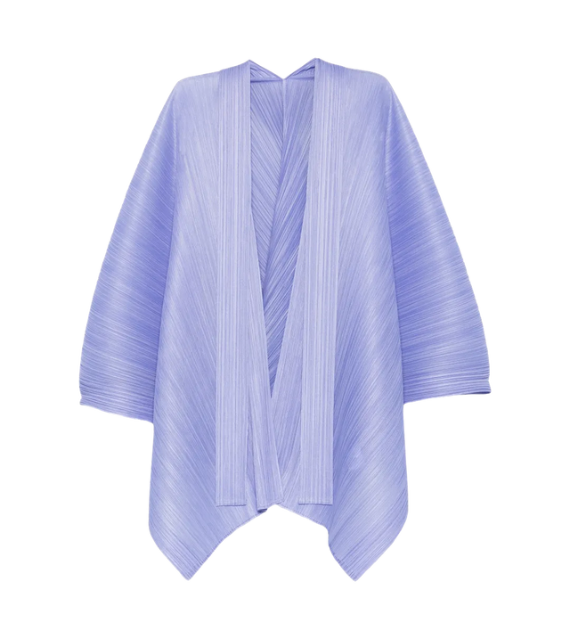 Plissiertes Poncho mit Bindeband