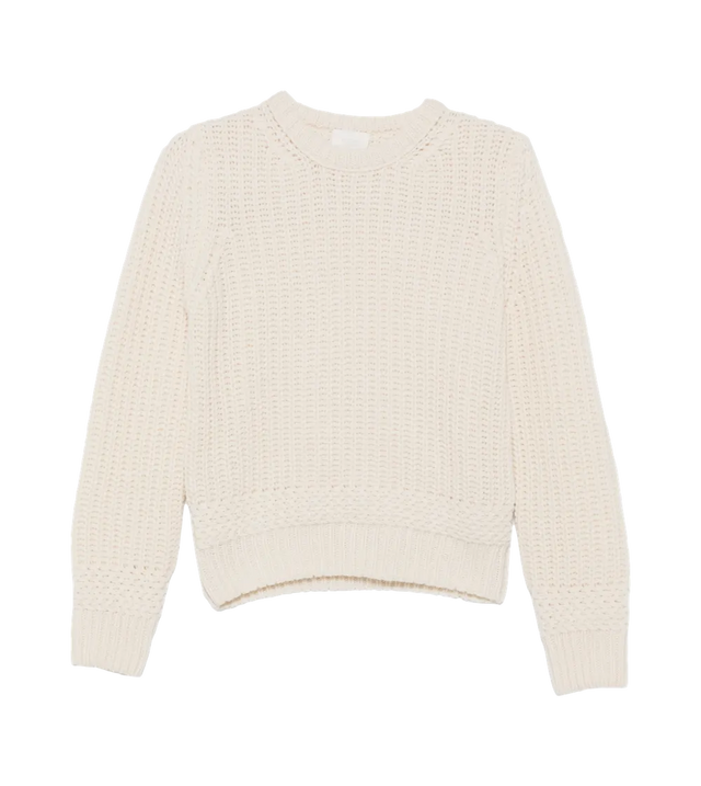 Iris Pullover mit geripptem Rundhalsausschnitt