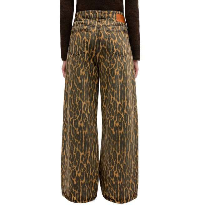 Jeans mit Leoparden-Print