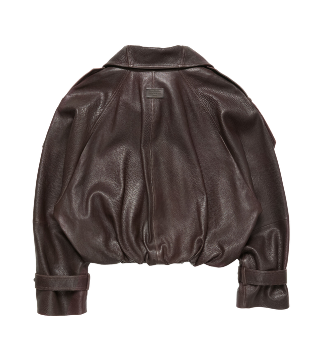 Gecroppter Trenchcoat aus Leder