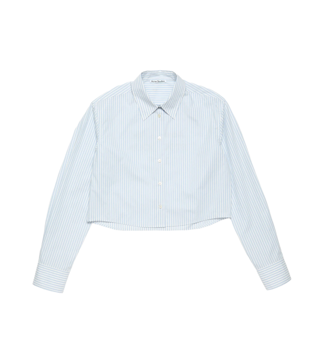 Cropped-Bluse mit Streifen