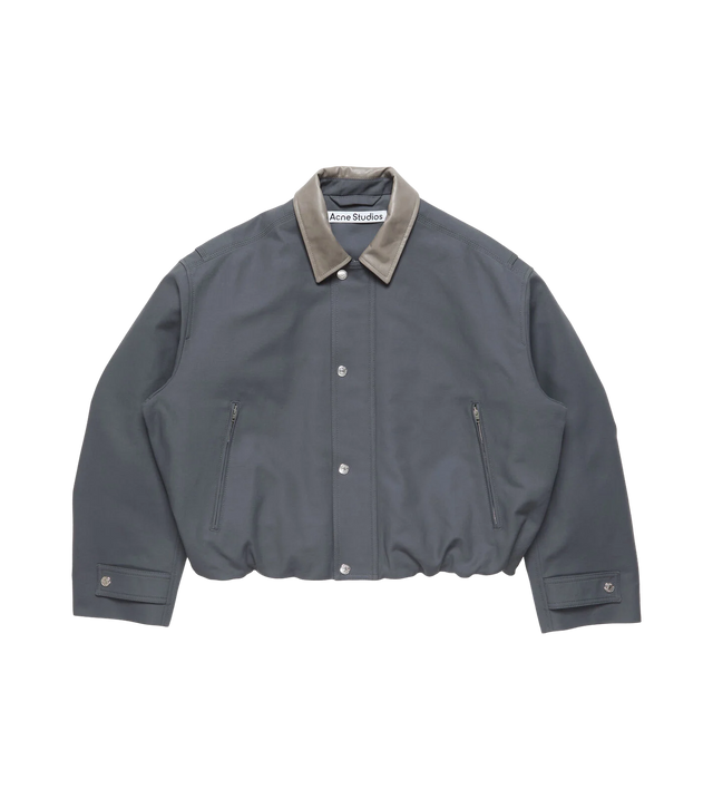 Bomberjacke mit Lederkragen