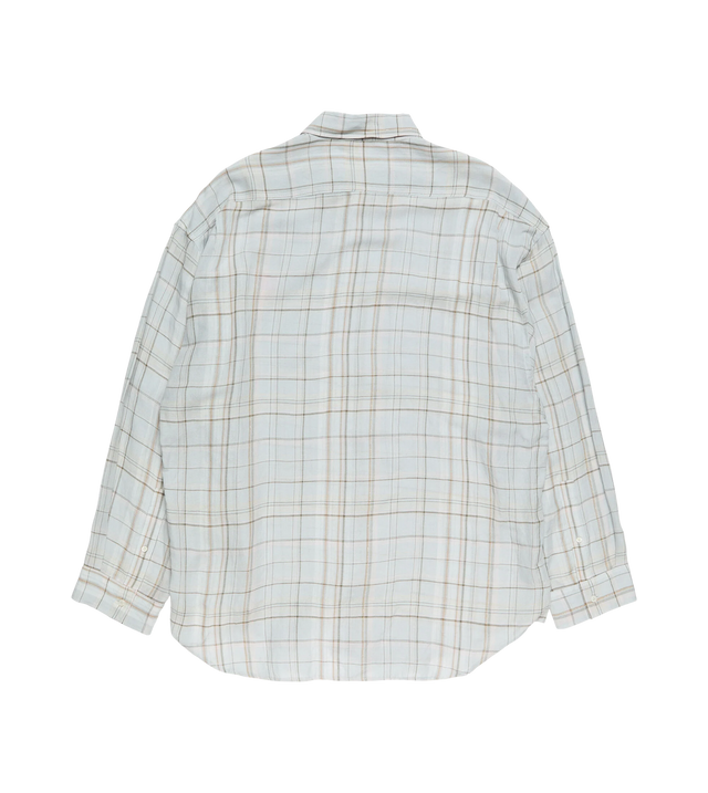 Kariertes Leinenhemd mit Knöpfen