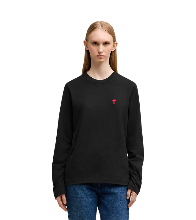 Long-sleeved shirt with red Ami De Coeur logo