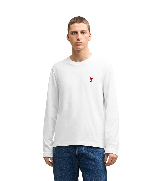 Long-sleeved shirt with red Ami De Coeur logo