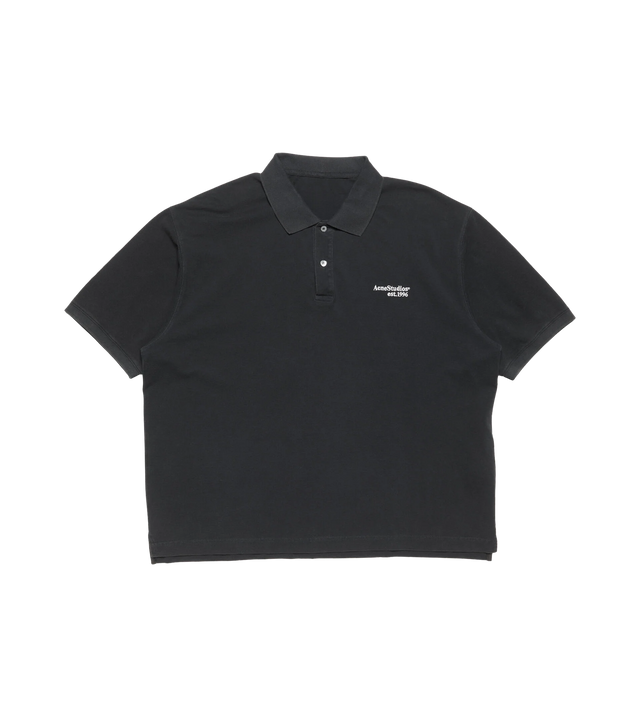 Verwaschenes Polo-Shirt mit Logo