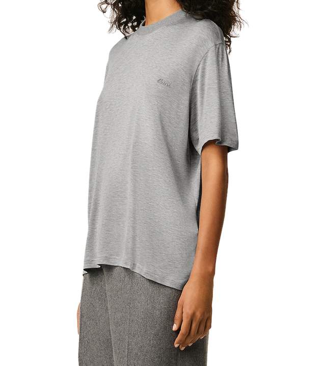 T-Shirt mit Logo-Stickerei