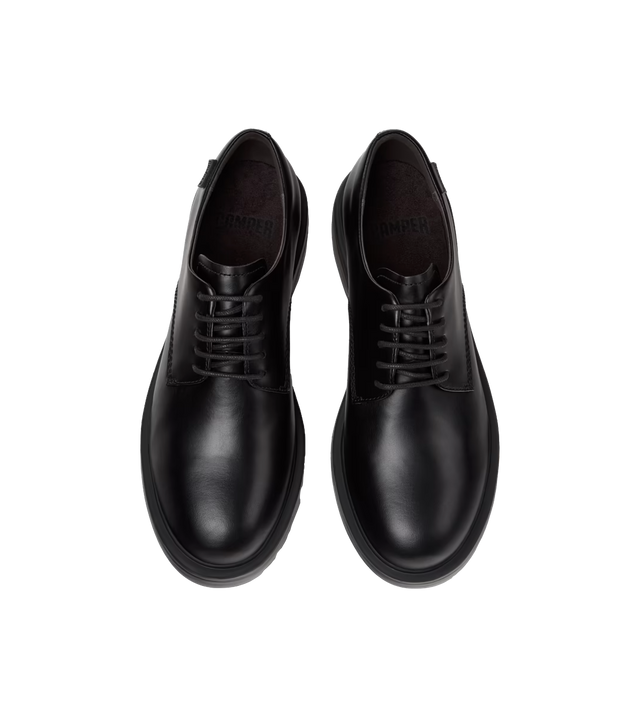 Schwarzer Lederschuh Dean für Damen