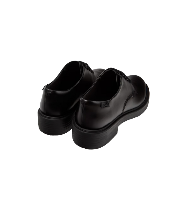 Schwarzer Lederschuh Dean für Damen