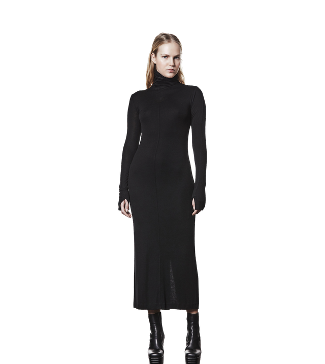 Maxikleid mit hohem Kragen