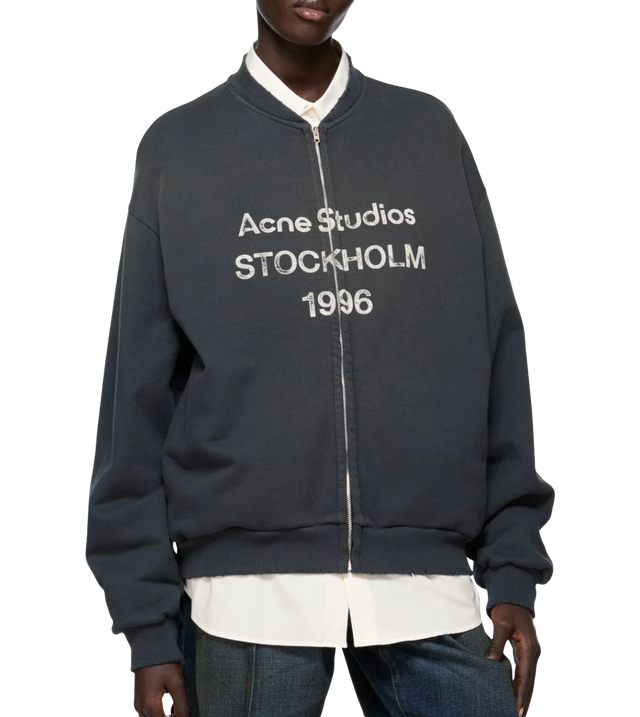 Zip-Jacke mit Logo-Print