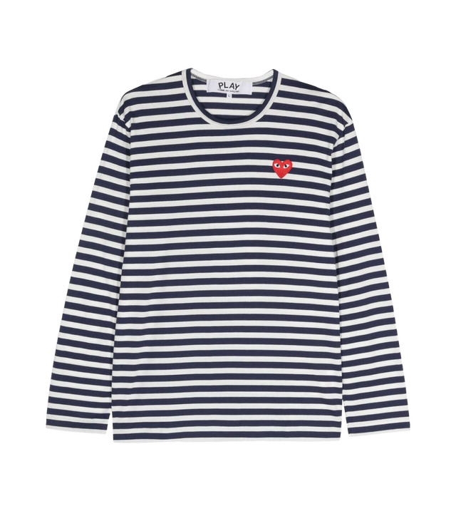 Gestreiftes Longsleeve mit Herz-Patch