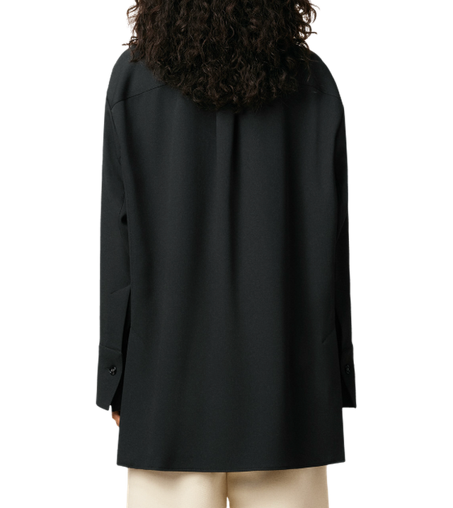 Langes Oversize-Hemd mit seitlichen Schlitzen