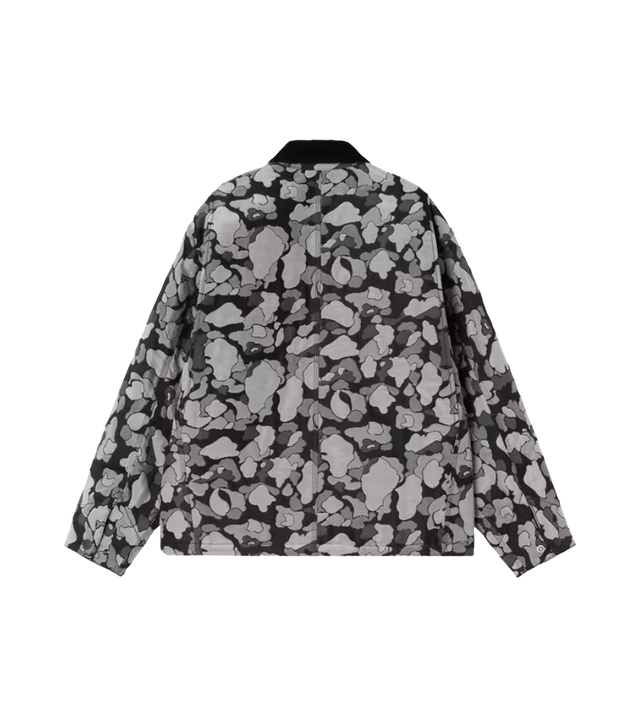 Kurzer Mantel mit Camouflage-Muster