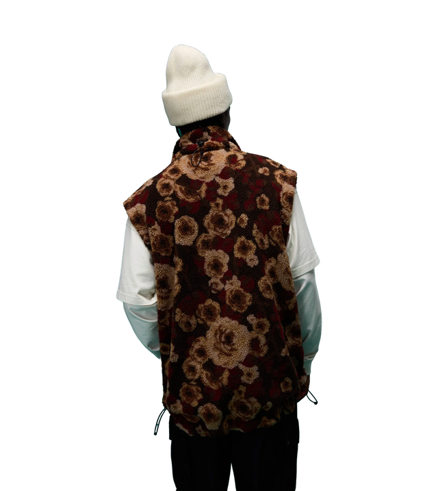 Jacquard-Fleece Weste Emin mit durchgehendem Reißverschluss