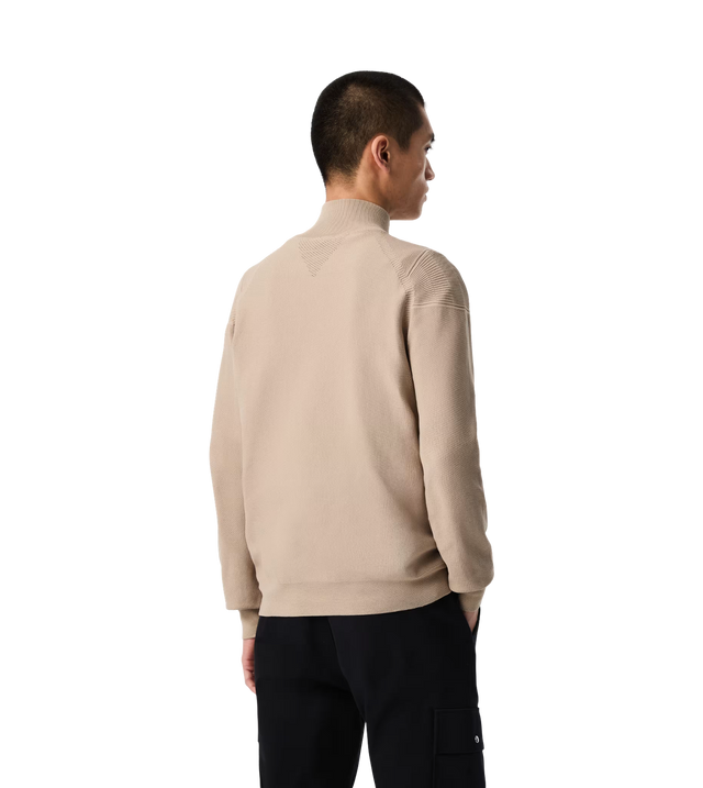 Frost Nahtloser Strickpullover mit halbem Reißverschluss