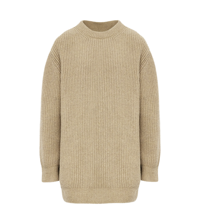 Geripptes Minikleid mit rundem Ausschnitt