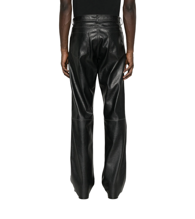 Gerade Five-Pocket-Hose mit Leder-Effekt