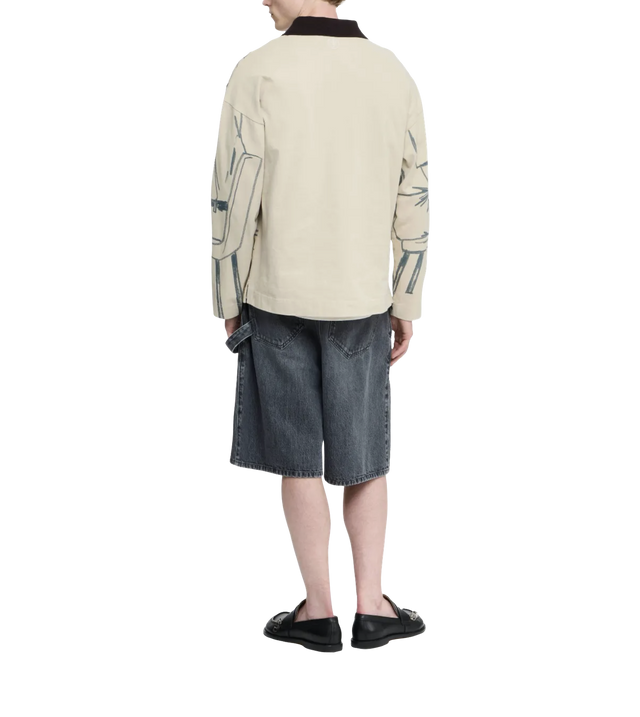 Half-Zip-Poloshirt mit Illustrations-Print