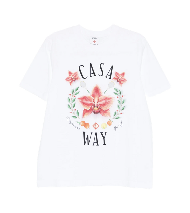 T-Shirt mit Orchideen-Print