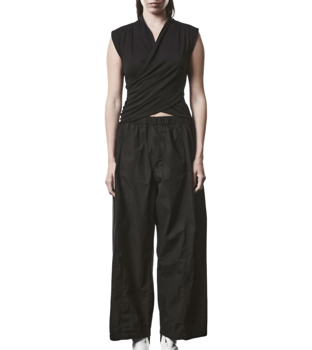 Cropped Barrel-Leg-Hose aus Baumwolle