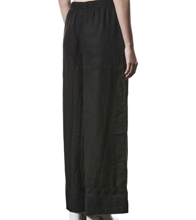 Cropped Wide-Leg-Leinenhose