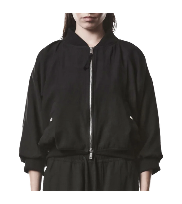 Bomberjacke mit gerafftem Detail