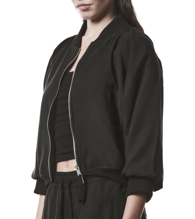 Bomberjacke mit gerafftem Detail