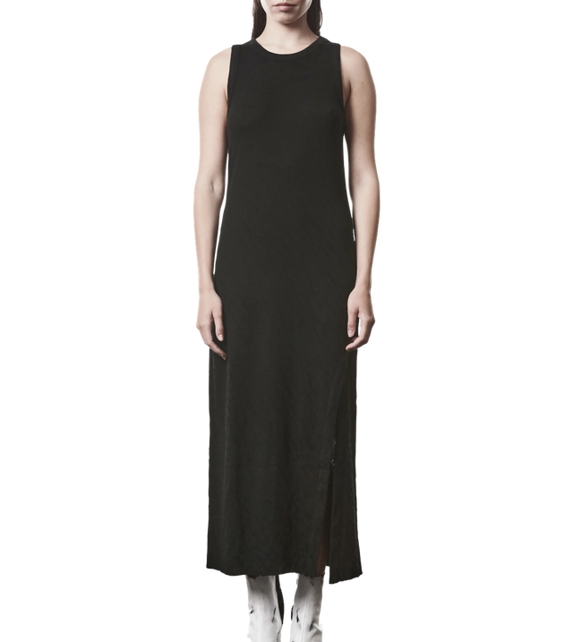 Langkleid mit Rundhalsausschnitt