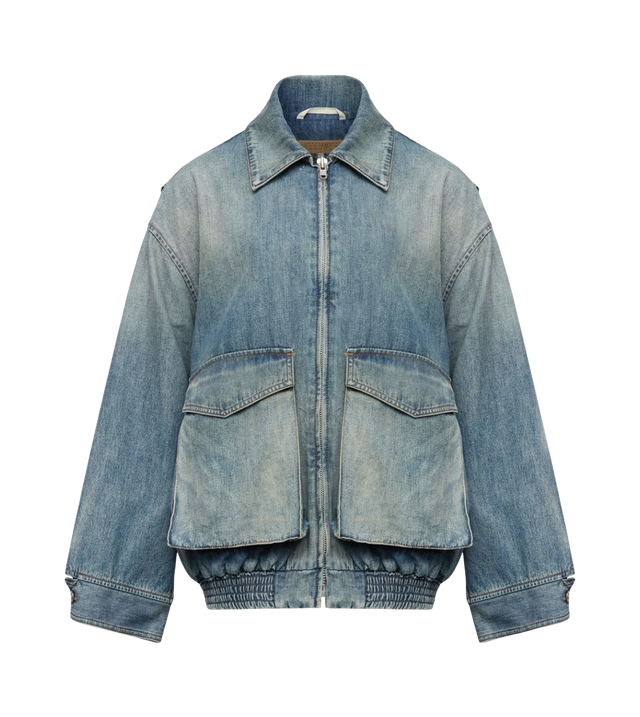 Jeansjacke mit Reißverschluss