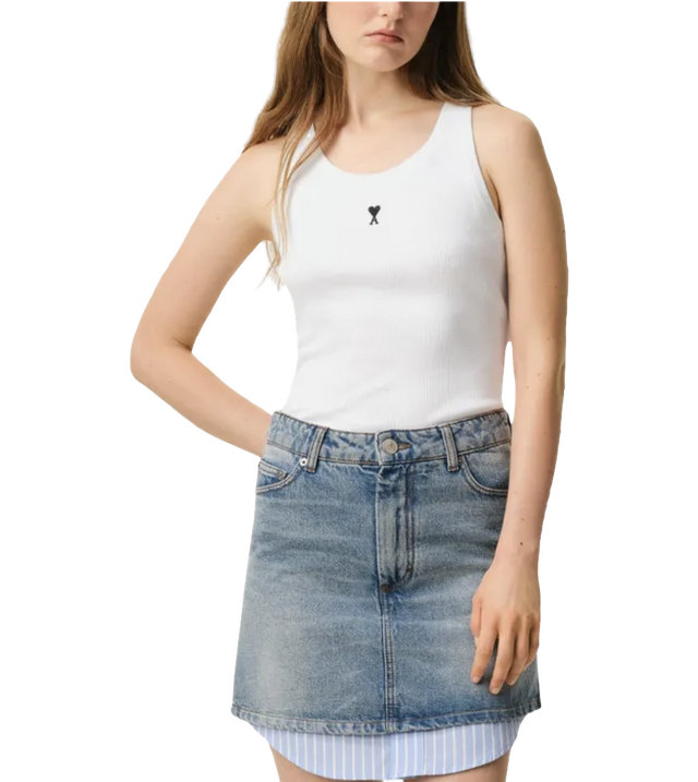 Ami de Coeur Tanktop mit Logo-Detail