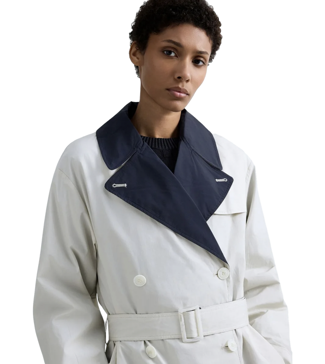 lange Wendejacke im Trenchcoat-Stil