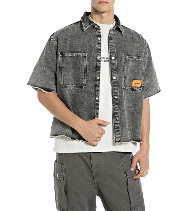 kurzes Jeans Hemd