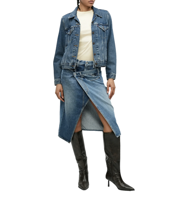 Asymmetrischer Jeansrock